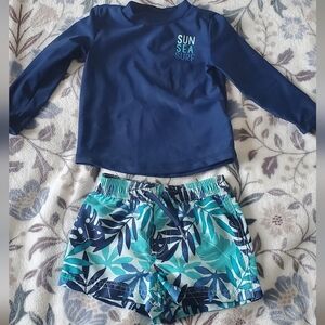 Kids Swim Set - Navy and Blue